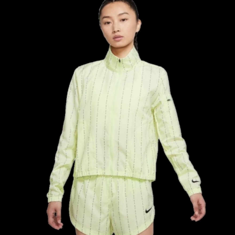 Nike Dri-Fit Icon Clash Womens Running Jacket Lime Yellow DD6009-303 NEW Sz M